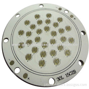 Immersion sliver aluminum PCB for LED light